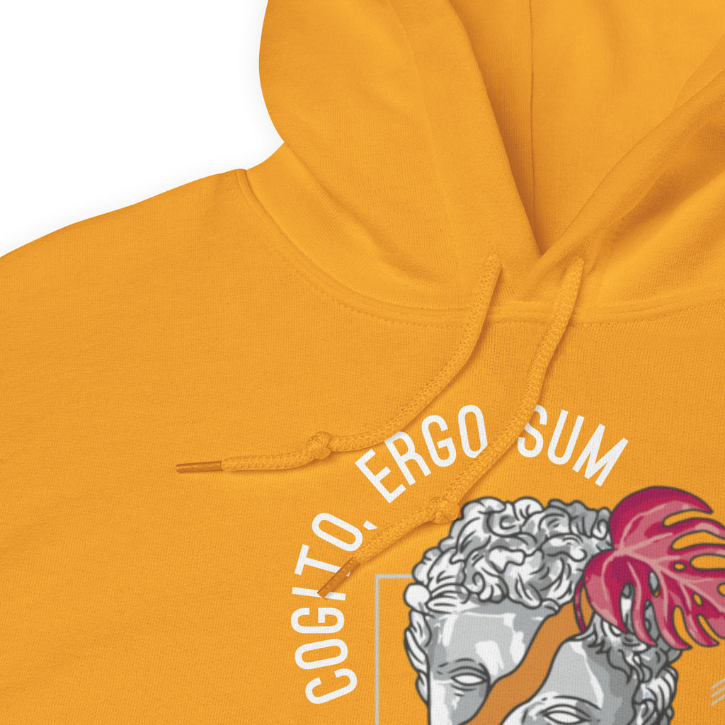 Knowledge Hub Cogito Graphic Design Unisex Hoodie In Gold