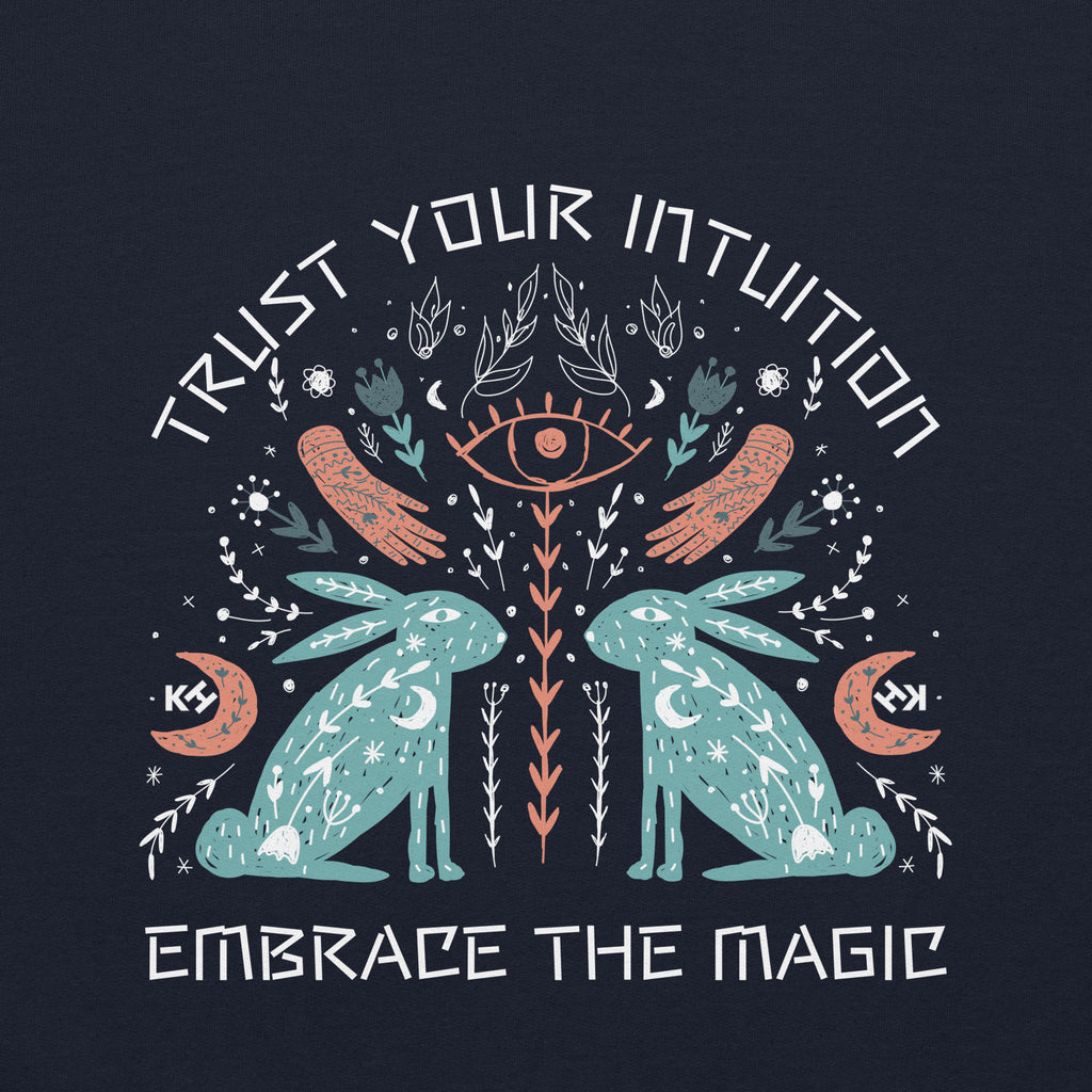 Knowledge Hub Intuition Graphic Design Unisex Hoodie In Navy